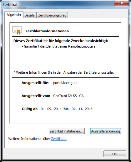 html Doppelklick auf die Datei portalcertificate Daten