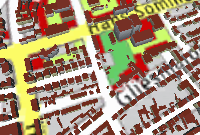 4.2 Karten und Pläne Häufig sind für Städte bereits zweidimensionale digitale Katasterpläne vorhanden, die zur Extraktion von Gebäudegrundrissen und weiteren Daten genutzt werden können.