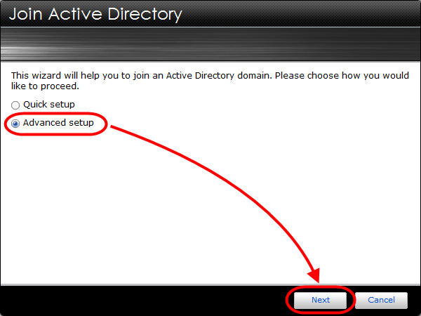 2.2 NAS mit der AD-Domain verbinden Schritt 1 Wählen Sie unter ADM [Services] [Windows]. Klicken Sie dann im Register Active Directory auf [Mit Domain verbinden].