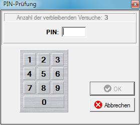 Nach Klick auf den QR Code Button können Sie ein QR Code codiertes Passwort einlesen. Weitere Infos finden Sie unter der Beschreibung zu Extras.