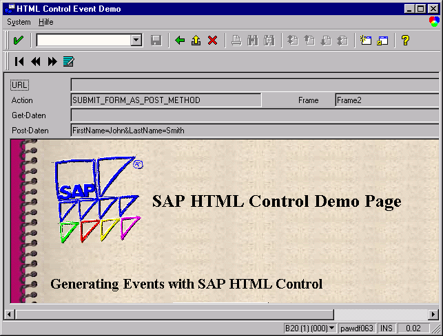 SAP AG Einsatzmöglichkeiten Der SAP HTML Viewer ist ein von SAP entwickeltes Control für den Einsatz innerhalb des SAP GUI. SAP hat keinen eigenen Browser für das World Wide Web entwickelt.