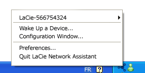 Konfigurieren der LaCie Ethernet Disk Benutzerhandbuch Seite 14 So öffnen Sie die Verwaltungsseite: Windows 1. Wählen Sie Start > Programme, und klicken Sie dann auf LaCie Network Assistant.