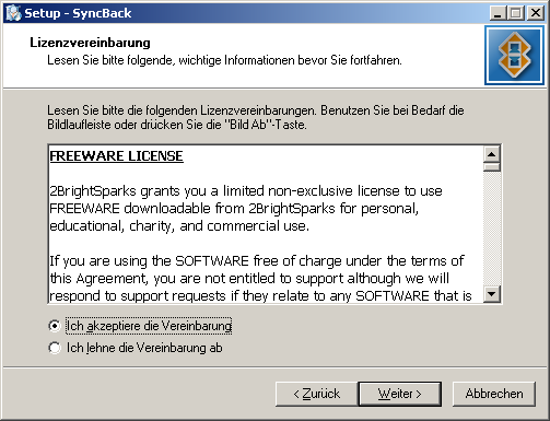 Das Programm ist in einem zip-archiv verpackt. Das bedeutet, dass Sie die Datei SyncBack_Setup_DE.zip nach dem Herunterladen per Doppelklick im Windows Explorer öffnen müssen.