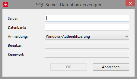 2. Wählen Sie die Option SQL-Server, und klicken Sie auf die Schaltfläche [Neu]. Der Dialog SQL-Server-Einstellung wird geöffnet. 1. Geben Sie im Feld Server den Servernamen des SQL-Servers ein. 2.