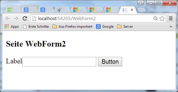 WebForms2 <form id="form1" runat="server"> <div> <asp:label ID="Label1"