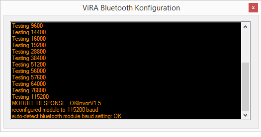 BLUETOOTH Zur kabellosen Übertragung der Vibrationsdaten über Bluetooth und zur Analyse der Daten mit der Android App wird eine ViRA mit Bluetoothunterstützung benötigt.