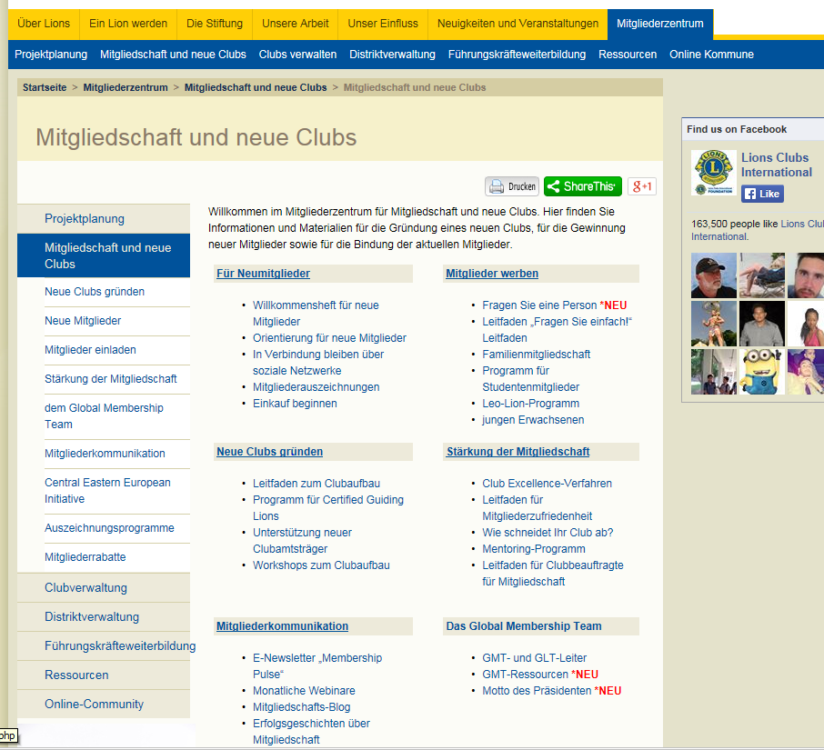 Neue Mitglieder und neue Clubs Informationen zur Mitgliedschaftsentwicklung stehen online auf der LCI-Homepage zur Verfügung.