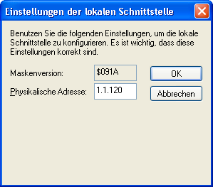 Um auf den KNX/EIB zugreifen zu können, benötigt das KNX IP Interface eine zweite physikalische Adresse.