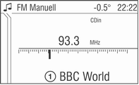 Radio 113 Halten Sie die Kreuzwippe m oder n gedrückt, bis Seek angezeigt wird. Alternative (nur FM/AM): RDS auf Aus 3 116 einstellen.