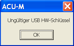 Zu Beginn Das Programm läuft nur mit in einem USB-Steckplatz eingestecktem USB-Stick in vollem Umfang. Beim ersten Öffnen muss der Stick registriert werden.