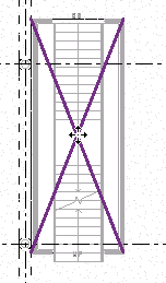 Erstellen der zweiten diagonalen Linie 12 Klicken Sie in der Gruppe Schachtöffnung auf Öffnung fertig stellen. Für die Schachtöffnung wird ein mit symbolischen Linien dargestelltes "X" angezeigt.
