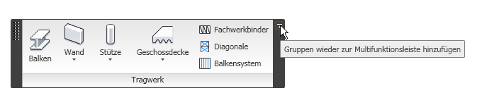 Die Bestandteile der Benutzeroberfläche von Revit Die Benutzeroberfläche von Revit Structure wurde konzipiert, um Ihre Arbeitsabläufe zu vereinfachen.