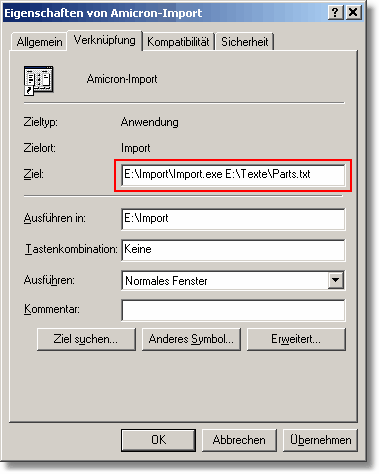 31 Hilfe zu Amicron Import Verknüpfung manuell gelöscht haben, können Sie diese auch manuell einrichten, indem Sie die Datei Import.