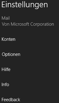 Programm starten und einrichten Starten Sie nun über das entsprechende Symbol auf Ihrem Desktop das Programm Windows 8 Mail. Bewegen Sie den Mauszeiger in die rechte untere Bildschirmecke.