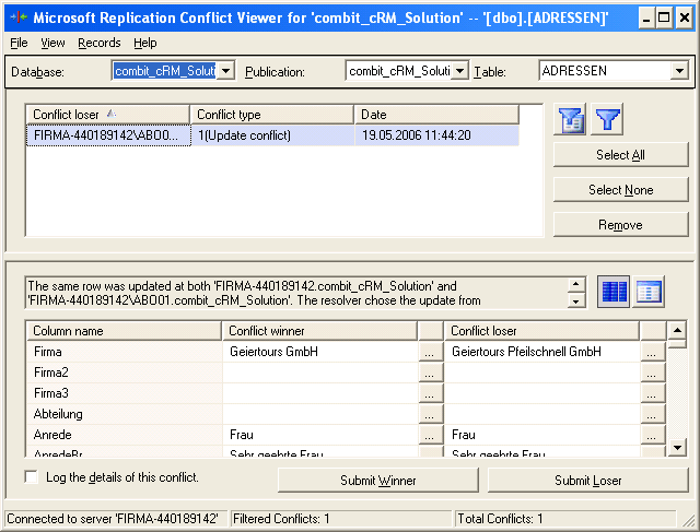 Replikation mit Microsoft SQL Server 2005-15 - Wählen Sie anschließend