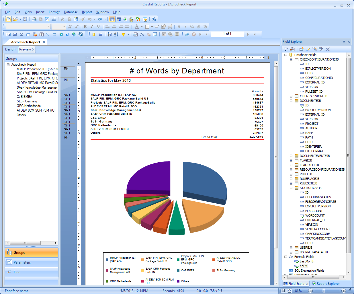 Erstellen eines Reports Grafik hinzufügen Wie Excel verschiedene Arten