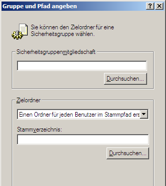 Benutzerkonfiguration Richtlinien Windows-Einstellungen Ordnerumleitung AppData(Roaming) [RM] auf