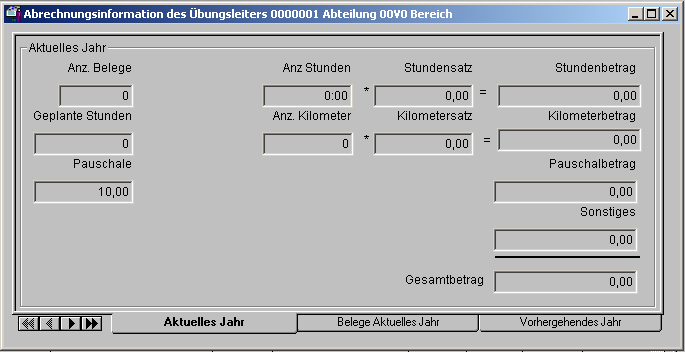 Durch einen Doppelklick auf eine Abrechnungszeile können Sie die Abrechnungsinformationen anzeigen. Diese erhalten Sie auch über das Menü 'Info-Abrechnungsinformation'.