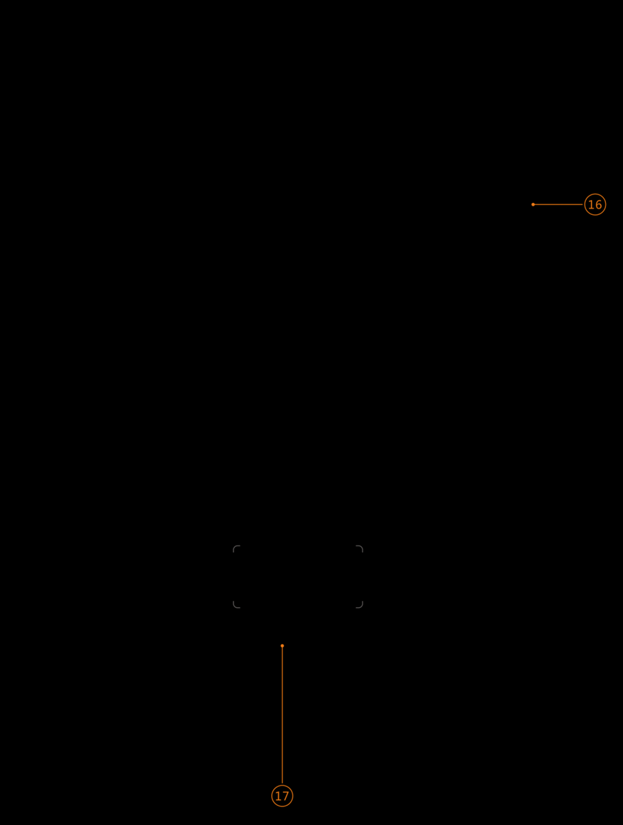 Rückseite: Funktionstasten & Komponenten 1 E-ink Panel Bildschirm 2 Vorherige Seite Zur