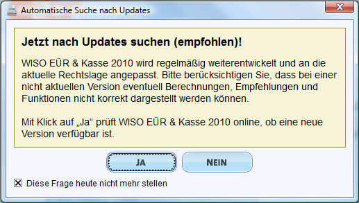 WISO EÜR & Kasse 2010 2. Als Erstes wird die während der Installation angegebene Garantie-Nummer angezeigt. Sie können die Nummer mit einem Klick auf Weiter bestätigen. 3.