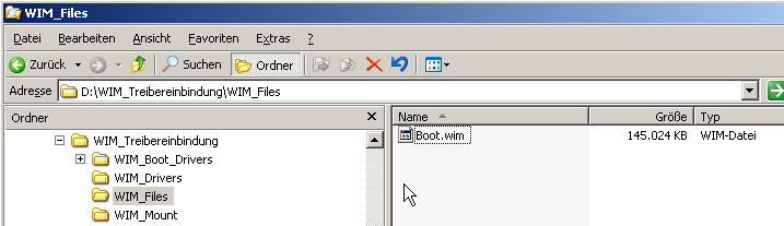 Vereinfachte Treiberintegration mit Hilfe des SkriptsIntegrateDriver.cmd Im Fenster Export als.