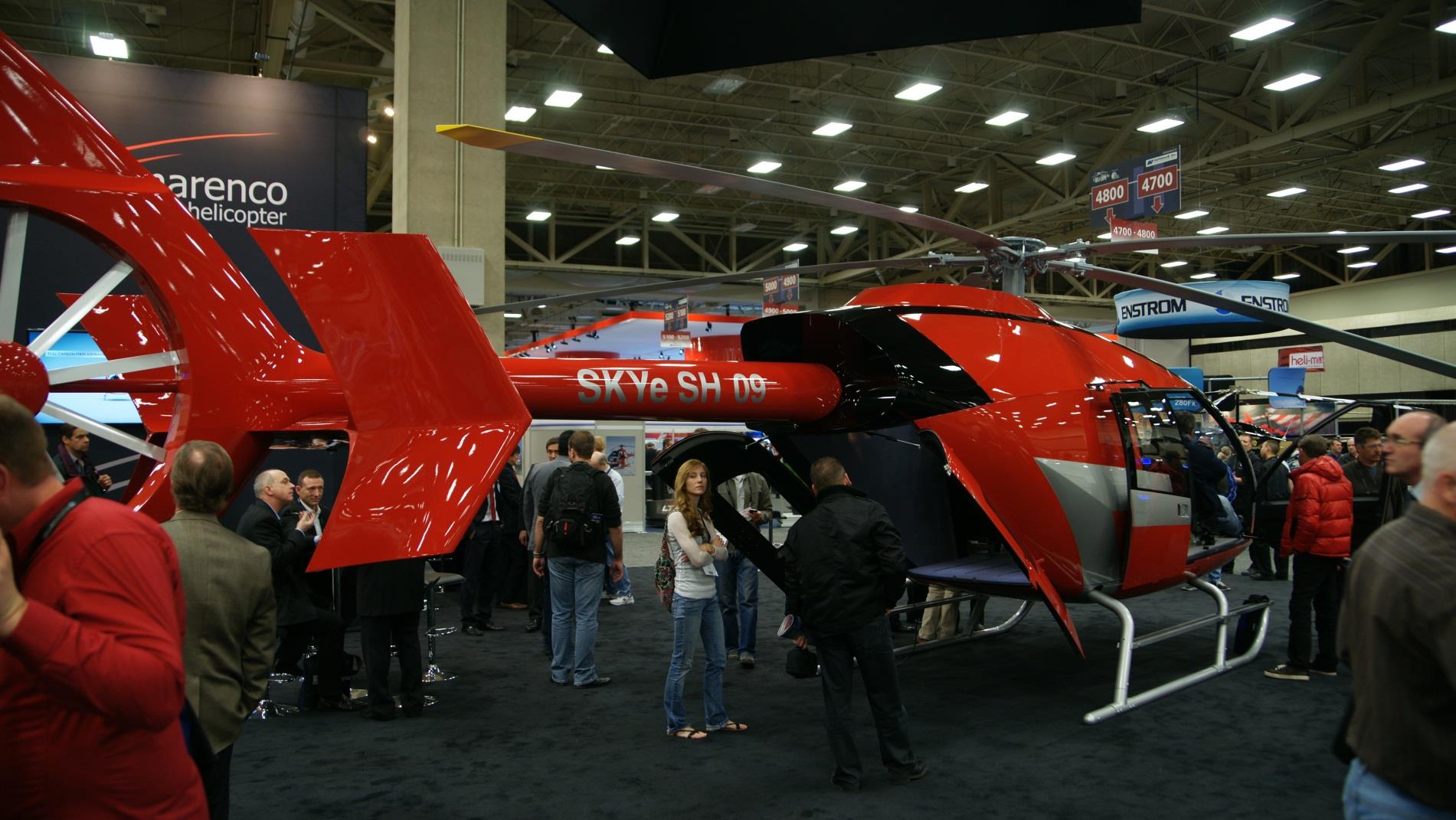 Marenco Swisshelicopter AG, SKYe SH09 HAI HeliExpo 2012, Dallas Grosses Interesse Marenco