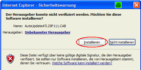 Hinweis Windows XP mit Service Pack 2 Bei Windows XP SP2 bekommen Sie ggf.