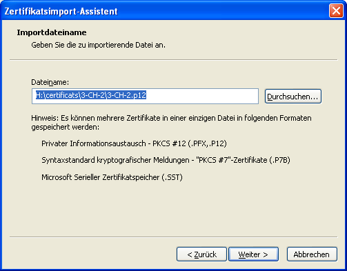 8.4.4. Prozedur um das Verfallsdatum zu finden 1 Im Windows Explorer, Doppelklick auf das Zertifikat mit dem gesuchten Verfallsdatum.