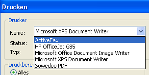 Beschreibung der Fax-OUT Software Erstellen einer Fax-Nachricht