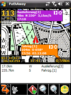 Die verschiedenen Darstellungen in PathAway 85 Tracking Ansicht der Remote Tracker (nur Professional Version) PathAway Professional kann so konfiguriert werden, dass nicht nur die eigenen GPS Daten