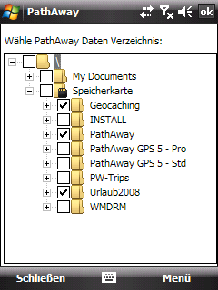 88 PathAway Version 5 - Benutzerhandbuch Klicken Sie auf Menü, um die zur Verfügung stehenden Auswahlen zu sehen.