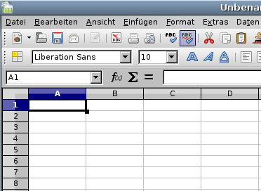 Bestandteile des Hauptfensters Mit den Symbolen und Feldern der Werkzeugleisten haben Sie schnellen Zugriff auf die am häufigsten verwendeten Funktionen von OpenOffice.org.
