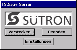 Funktionen des Servers Start über System-Tray Alternativ kann der Hauptdialog auch angezeigt werden, wenn Sie auf das Sütron- Symbol im System-Tray (links neben der Uhr) klicken.