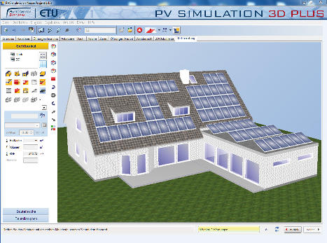 Simulation / Solar / PV Simulation /PV / Solar Herstellerunabhängige Simulationssoftware zur Planung und Auslegung von Photovoltaik- Anlagen g Exakte Analyse der Gegebenheiten vor Ort: