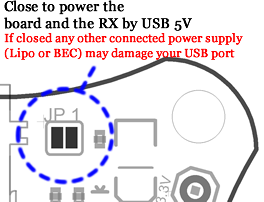 2.2.2 USB Power Um Probleme mit der USB und der Board -internen Spannung zu vermeiden, ist der Pluspol von dem USB Anschluss nicht verbunden.