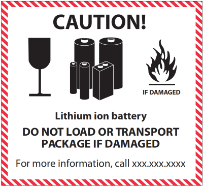 Zellen und Batterien verpackt in Ausrüstungen - Nicht zugelassene, widerstandsfähige, geeignete Außenverpackungen, unbeabsichtigte Inbetriebsetzung muss verhindert werden sofern nicht absichtliche