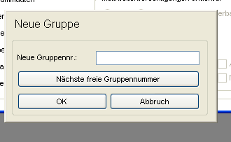 3.3.2 Um eine neue Gruppe anzulegen gehen Sie auf Neu. Um eine bestehende Gruppe zu bearbeiten klicken Sie auf den Button oder geben Sie die Gruppennummer ein. 3.3.3. Es öffnet sich die Abfrage, ob Sie die bestehende Daten speichern möchten oder nicht.