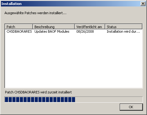 Manuelle Installation von Patches 3.