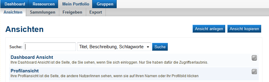 Um einzusehen wer Zugriff auf Ansichten hat und den Zugriff zu bearbeiten, gehen Sie vor wie unter Wie kann ich den Zugriff zu meinen Ansichten und Sammlungen einsehen und den Zugriff bearbeiten?