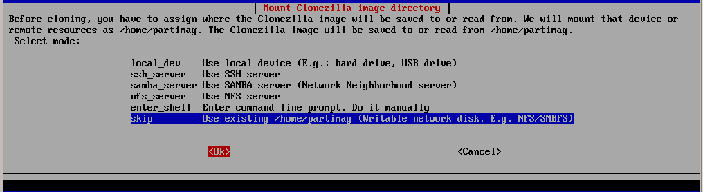 opsi Handbuch opsi-version 4.0.5 112 / 291 14.4 Interaktive Abläufe Per default läuft opsi-clonezilla im interaktiven Modus.