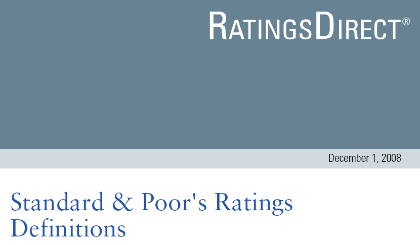 Anhang Anlage 1: Standard & Poor's - Annual 2006 Global Corporate Default Study and Rating Transitions http://www2.standardandpoors.com/spf/pdf/fixedincome/ratings_definitons.