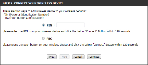 Einstellungen für drahtlose Verbindungen: Der WPS (Wi-Fi Protected Setup) Assistent Wenn Ihre drahtlosen Clients die WPS-Verbindungsmethode unterstützen, kann dieser Wi-Fi Protected Setup Assistent