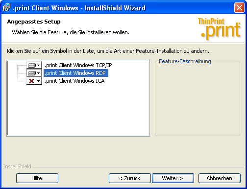 Anhang Bild 27 Bild 27 Weitere.print-Client-Windows-Typen installieren (oder deinstallieren; Beispiel).print Client Windows reparieren Sollte der.