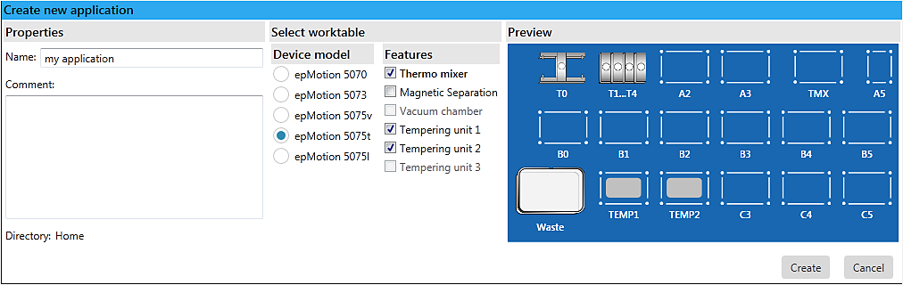 26 epblue Application Editor - Applikationen erstellen und ändern 6.2.2 Leere Applikation anlegen Abb. 6-2: Startbildschirm des Application Editor Abb.