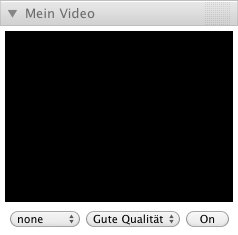 Schritt für Schritt 1) Klicken Sie in der Sidebar auf das Symbol. Der Tab Chat öffnet sich. 2) Öffnen Sie die Funktion Mein Video. Folgendes Fenster wird geöffnet: 3) Klicken Sie auf.