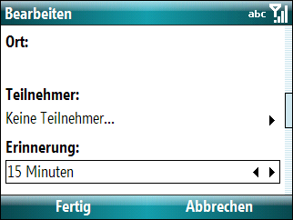 DER ORGANIZER FÜR PERSÖNLICHE INFORMATIONEN 10 4 Mit der Navigationstaste können Sie bei der Eingabe zwischen den einzelnen Feldern wechseln.