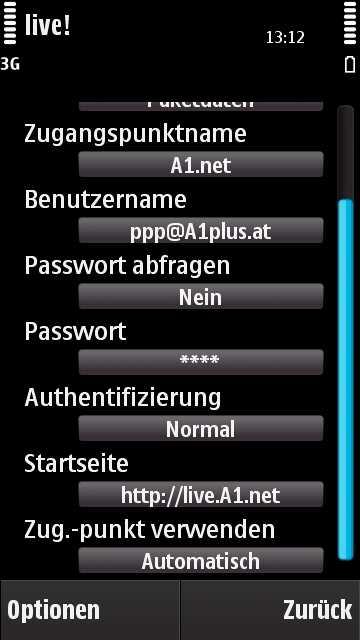 net Benutzername: ppp@a1plus.at Passwort abfragen: Nein Passwort: *** (nicht erforderlich) Authentifizierung: Normal Einstellungen bei Business Mobil bzw.
