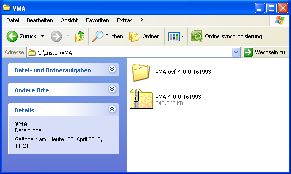 Speichen Sie die Datei in einem Verzeichnis Ihrer Wahl. Danach startet der VMware Download Manager (Abbildung 4.14).