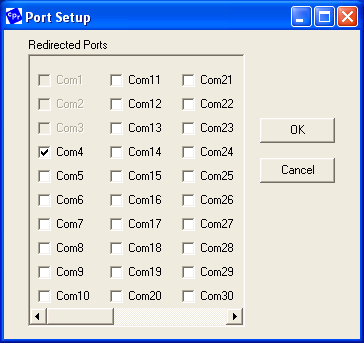 Applikationen 4.5.4 Auswahl und Konfiguration des virtuellen COM-Ports Nach der Installation kann das Programm im Menü Start... Programme... Redirector... Configuration gestartet werden.