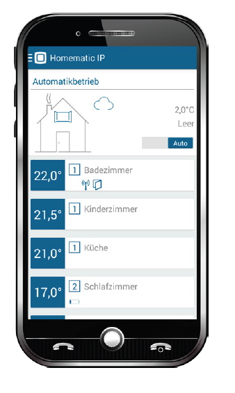 Wodurch zeichnet sich HomeMatic IP aus? Das System wird mit dem Smartphone eingerichtet und komfortabel gesteuert.